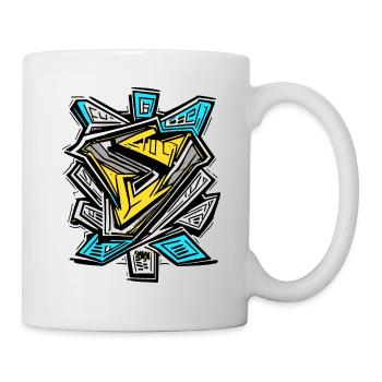 Conception de graffitis cool - Mug blanc - blanc - Droite