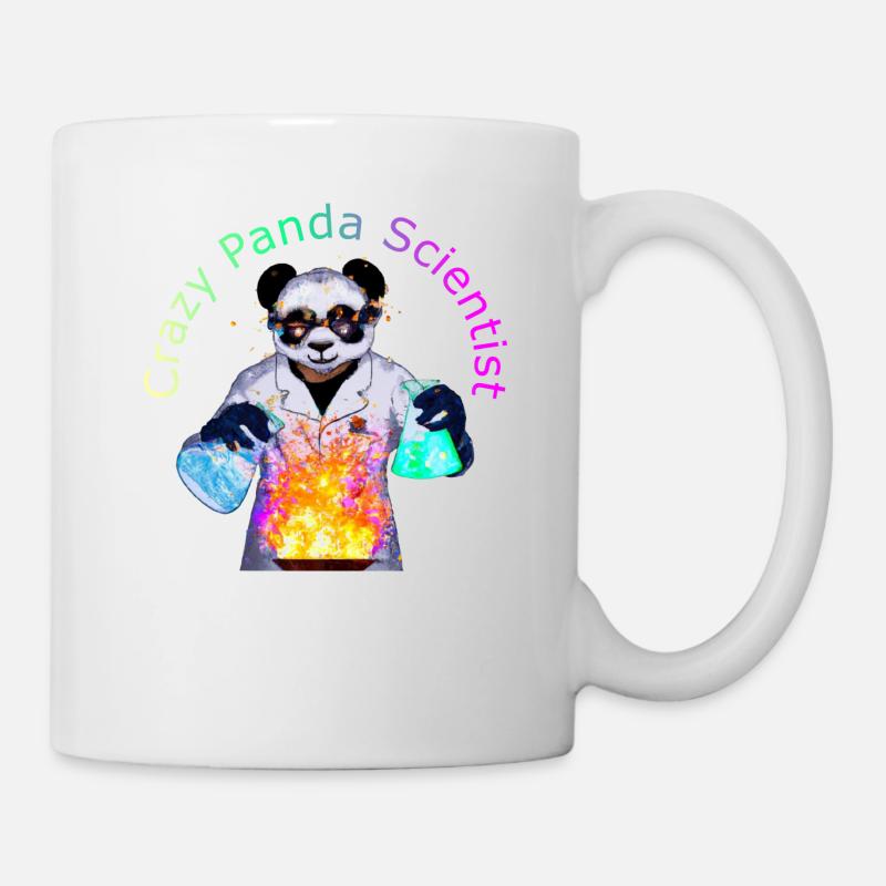 Crazy Panda Scientist - Tasse - Weiß