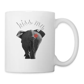 Elephant kiss my - Tasse - Weiß - Rechts