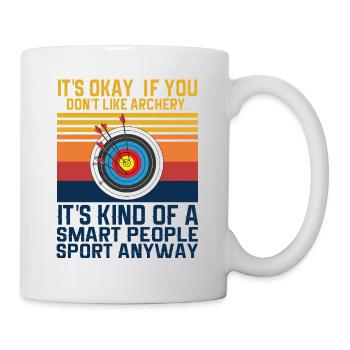 Lustiger Bogensport Spruch Bogenschießen - Tasse - Weiß - Rechts