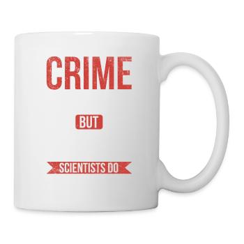 Crime doesn't pay, but forensic scientist - Mug - white - Right