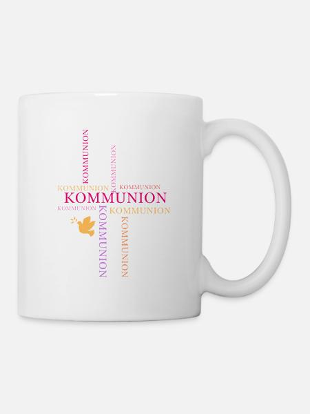 Kommunion rosa - Tasse - Weiß