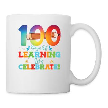 100 jours d’apprentissage Célébrons - Mug blanc - blanc - Droite