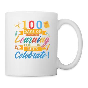 100 jours d’apprentissage Célébrons - Mug blanc - blanc - Droite