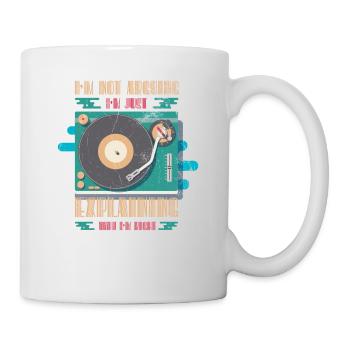 Record player collecting, vinyl record - Mug - white - Right