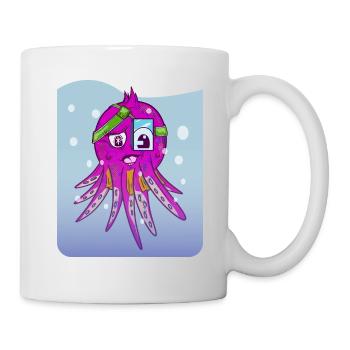 Cute pink octopus - Mug - white - Right