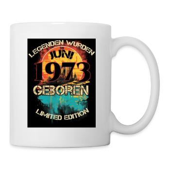 Retro design for the year of birth 1973 June Vintage - Mug - white - Right