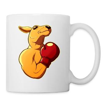 Boxer-Känguru - Tasse - Weiß - Rechts