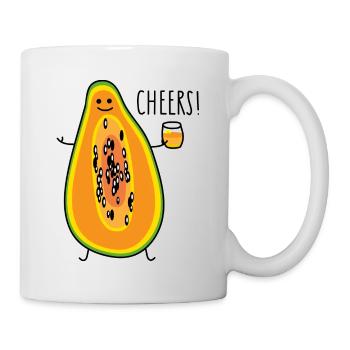 Gesund mit Papaya - Tasse - Weiß - Rechts