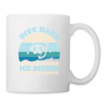 Dive Hard Freezy Harder, Eistaucher - Tasse - Weiß - Rechts