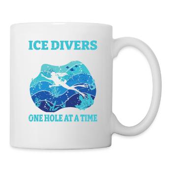 Eistaucher, Die Das Eis Loch Für Loch Brechen, - Tasse - Weiß - Rechts