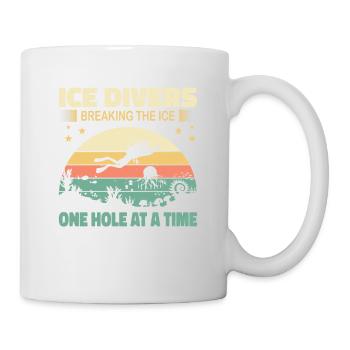 Eistaucher, Die Das Eis Loch Für Loch Brechen, - Tasse - Weiß - Rechts
