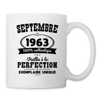 Anniversaire 60 ans - Septembre 1963 Perfection - Mug blanc - blanc - Droite