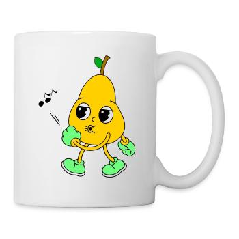 Pfeifende Birne - Tasse - Weiß - Rechts