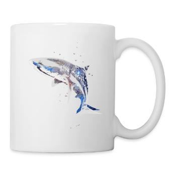 Shark,Sharks, Fish, Shark, Graffiti, Colorful, Gray - Mug - white - Right