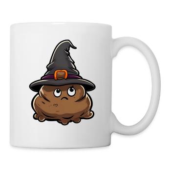 Funny Halloween poop pile with witch hat. - Mug - white - Right