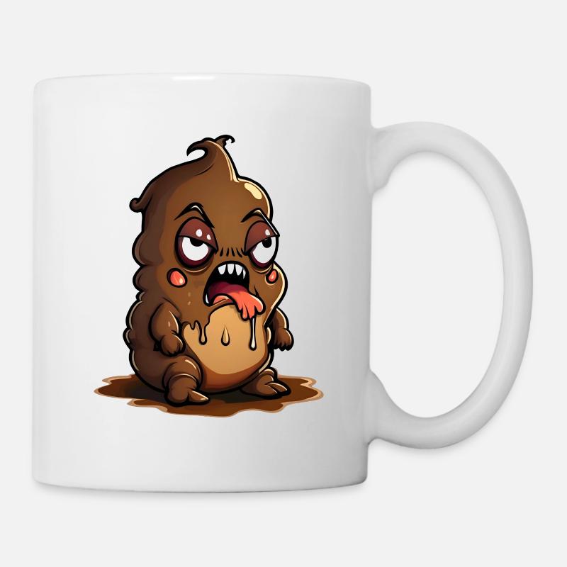Funny Halloween Monster Poop Pile - Mug - white