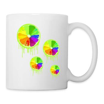 colorful fruit,lime,colorful,graffiti,LGBT - Mug - white - Right