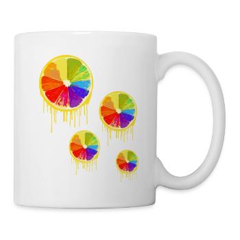 colorful fruit,lemon,colorful,graffiti,LGBT - Mug - white - Right