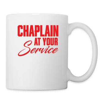 Seelsorger Zu Ihren Diensten, Kaplan - Tasse - Weiß - Rechts