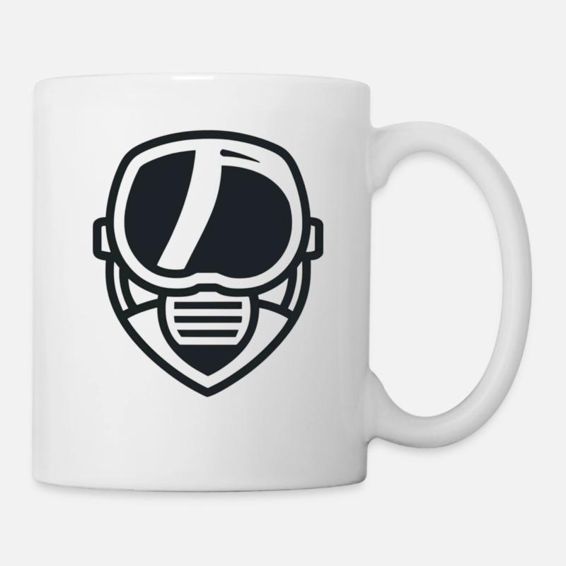 Minimalist Fencing Mask - Mug - white