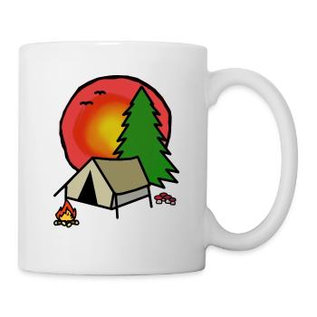 Freedom Holiday Camping Tent Nature Forest Camp - Mug - white - Right