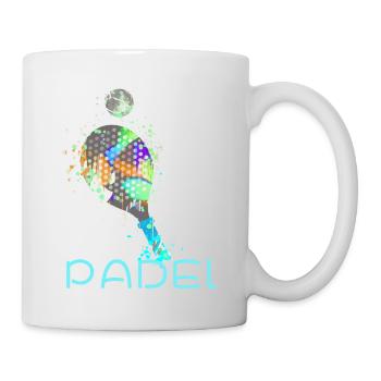 Padel Tennis, Tennis, Graffiti, Coloré - Mug blanc - blanc - Droite
