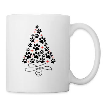 Joyeux Noël chien sapin de Noël - Mug blanc - blanc - Droite