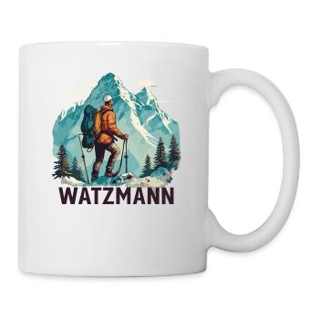 Watzmann Wanderweg Rucksacktour Wandertour - Tasse - Weiß - Rechts
