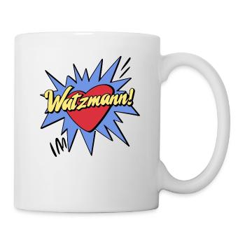 Berg Watzmann Gipfelgrüße popige trendige Bergmode - Tasse - Weiß - Rechts