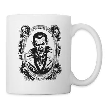 Illustration d’horreur vampire - Mug blanc - blanc - Droite