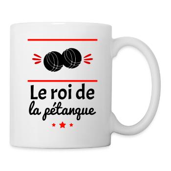 Le roi de la pétanque, idée cadeau bouliste - Mug blanc - blanc - Droite