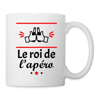 Le roi de l'apéro, humour, citation, idée cadeau - Mug blanc - blanc - Droite