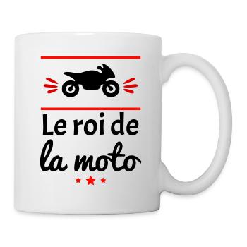 le roi de la moto, cadeau motard, motard - Mug blanc - blanc - Droite