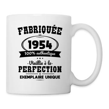 Anniversaire 70 ans - Fabriquée en 1954 - Mug blanc - blanc - Droite