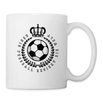 König Fußball regiert die Welt Motiv Fußballer - Tasse - Weiß - Rechts
