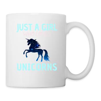 Nur Ein Mädchen, Das Einhörner Liebt. - Tasse - Weiß - Rechts
