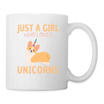 Nur Ein Mädchen, Das Einhörner Liebt - Tasse - Weiß - Rechts