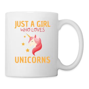 Nur Ein Mädchen, Das Einhörner Liebt. - Tasse - Weiß - Rechts