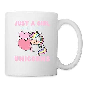 Nur Ein Mädchen, Das Einhörner Liebt. - Tasse - Weiß - Rechts