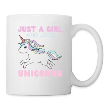 Nur Ein Mädchen, Das Einhörner Liebt. - Tasse - Weiß - Rechts