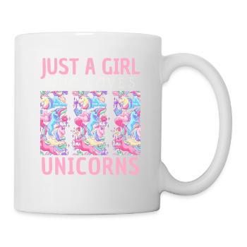 Nur Ein Mädchen, Das Einhörner Liebt. - Tasse - Weiß - Rechts