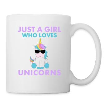 Nur Ein Mädchen, Das Einhörner Liebt. - Tasse - Weiß - Rechts