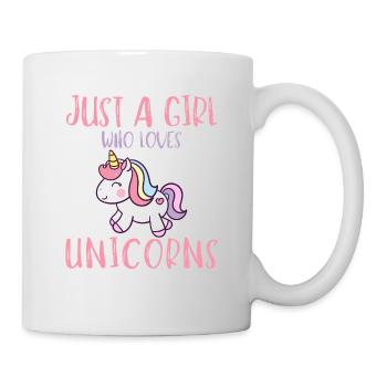 Juste une fille qui aime les licornes - Mug blanc - blanc - Droite