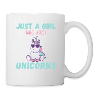 Nur Ein Mädchen, Das Einhörner Liebt. - Tasse - Weiß - Rechts