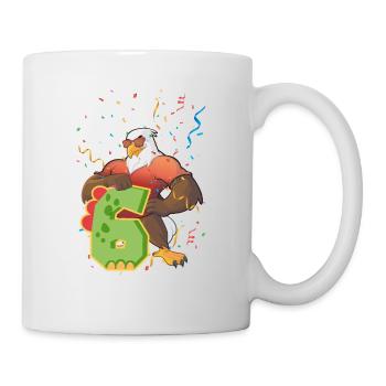 Bald eagle design for sixth birthday - Mug - white - Right