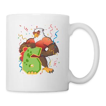 Bald eagle design for sixth birthday - Mug - white - Right