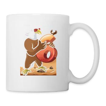 Bald eagle design for sixth birthday - Mug - white - Right