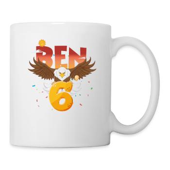 Bald eagle design for sixth birthday - Mug - white - Right