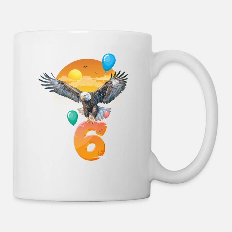 Weißkopfseeadler-design Zum Sechsten Geburtstag - Tasse - Weiß